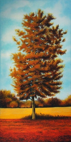 Tree de la fin de l'été, peinture, acrylique sur toile