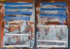 Acrylic painting, diptych, "Abstract note", Painting, Acrylic on Canvas