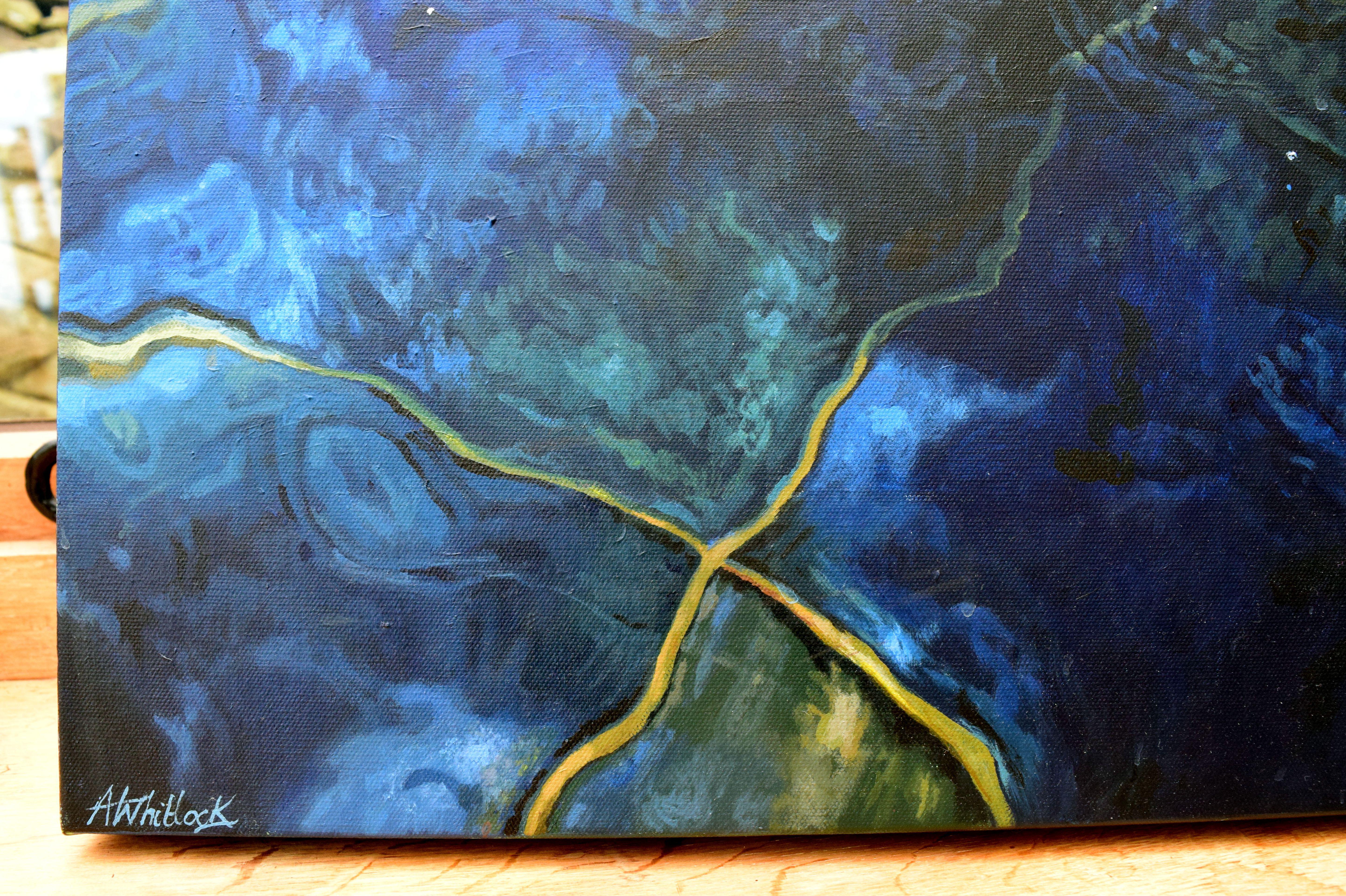 Hacia el azul, Pintura, Acrílico sobre lienzo en venta 1