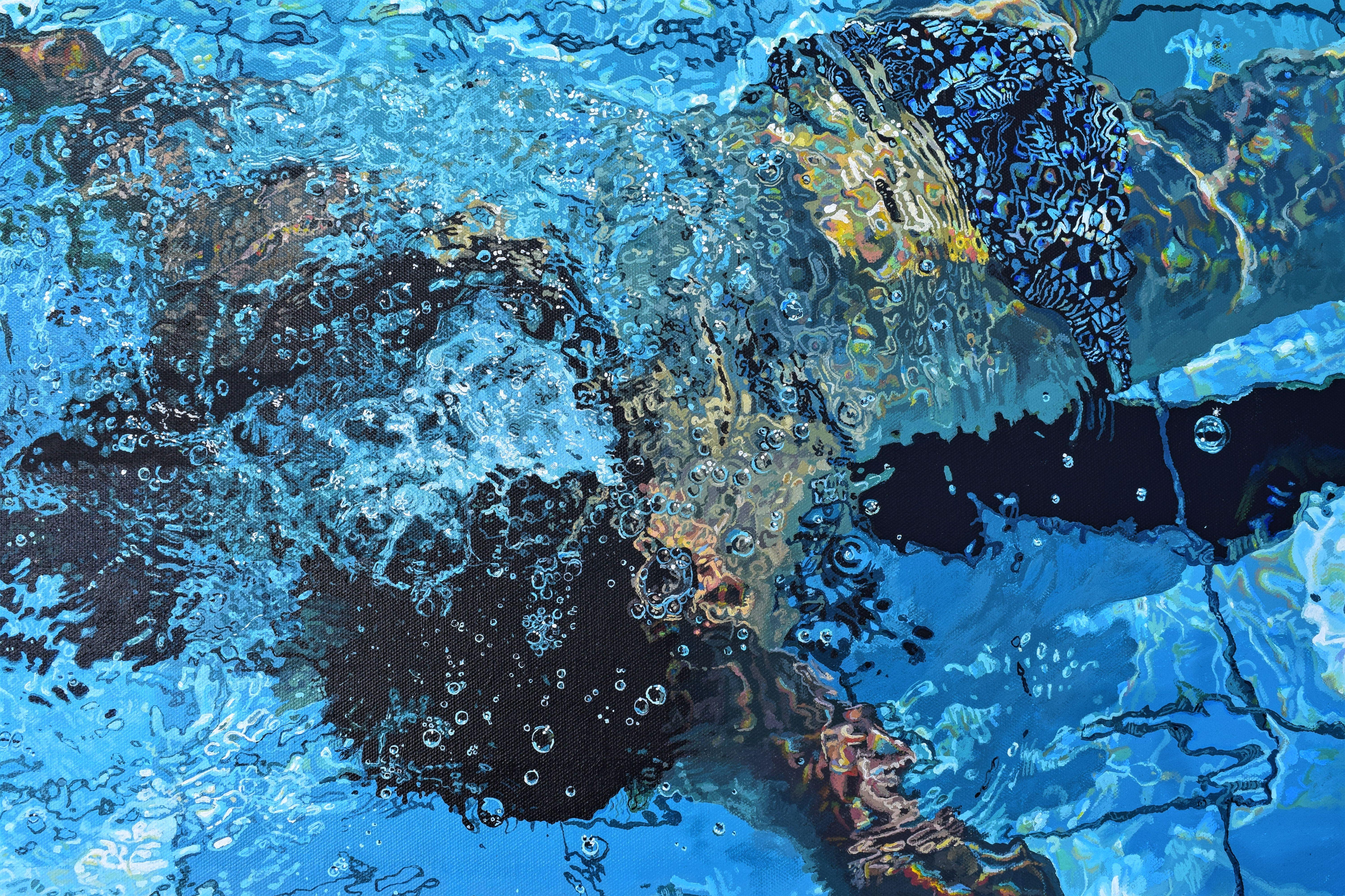 Chlorine Dreams, Gemälde, Acryl auf Leinwand (Fotorealismus), Painting, von Abi Whitlock