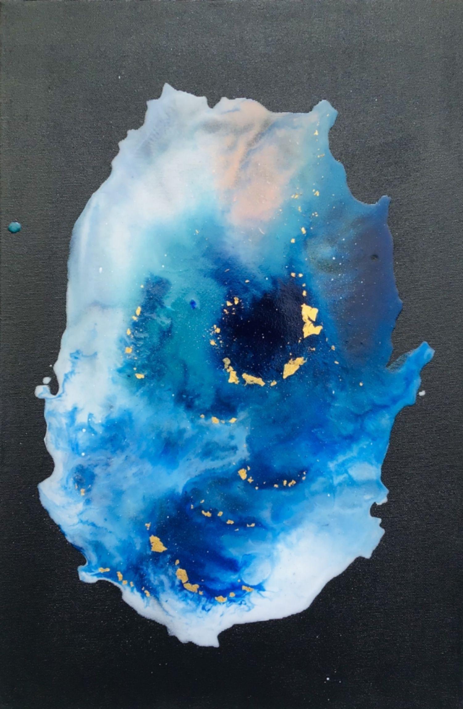 lagoon Nebula 14, Mixed Media on Canvas - Mixed Media Art by Maria Bacha