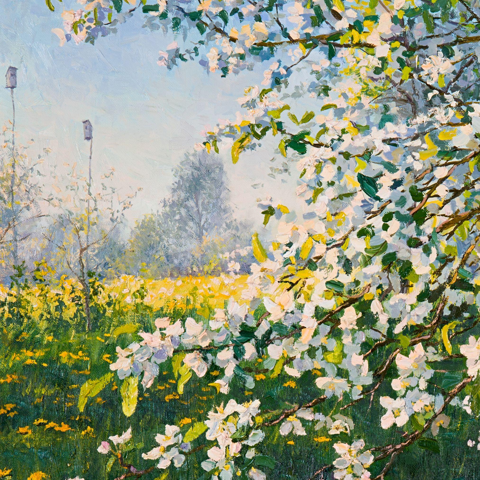 Apple Tree in Bloom, Painting, Oil on Canvas 3