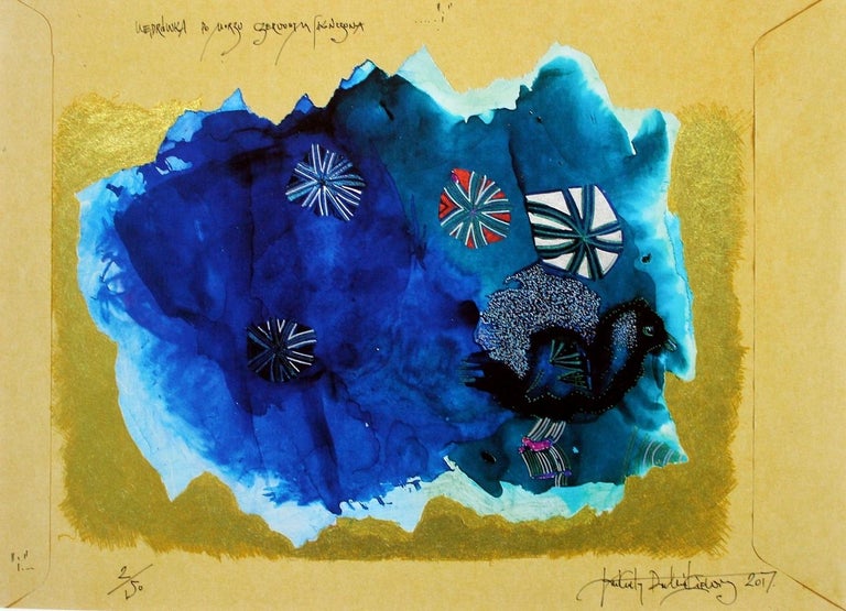 Wandering around the Red Sea - XXI century, Mixed media, Abstract print 1