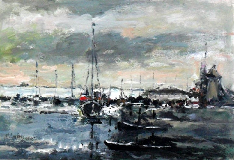 Port - XXI century, Oil on canvas, Figurative, Landscape 1