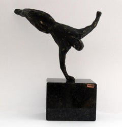 An acrobat - XXI century, Bronze figurative sculpture, Nude