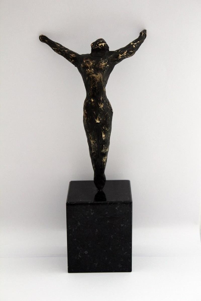 Ryszard Piotrowski Figurative Sculpture - An acrobat - XXI century, Bronze figurative sculpture, Nude