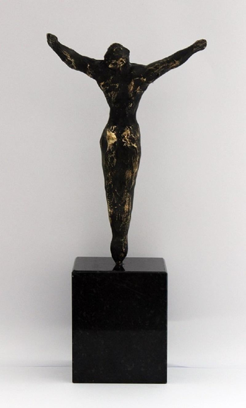 An acrobat - XXI century, Bronze figurative sculpture, Nude - Other Art Style Sculpture by Ryszard Piotrowski