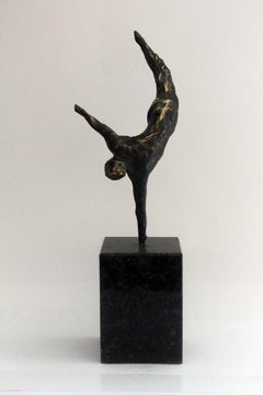 An acrobat - XXI century, Bronze figurative sculpture, Nude