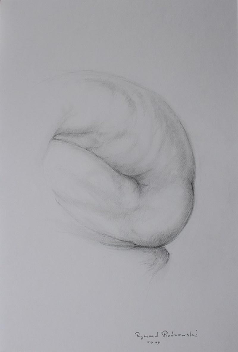 Nude - XXI century, Figurative drawing, Pencil - Art by Ryszard Piotrowski