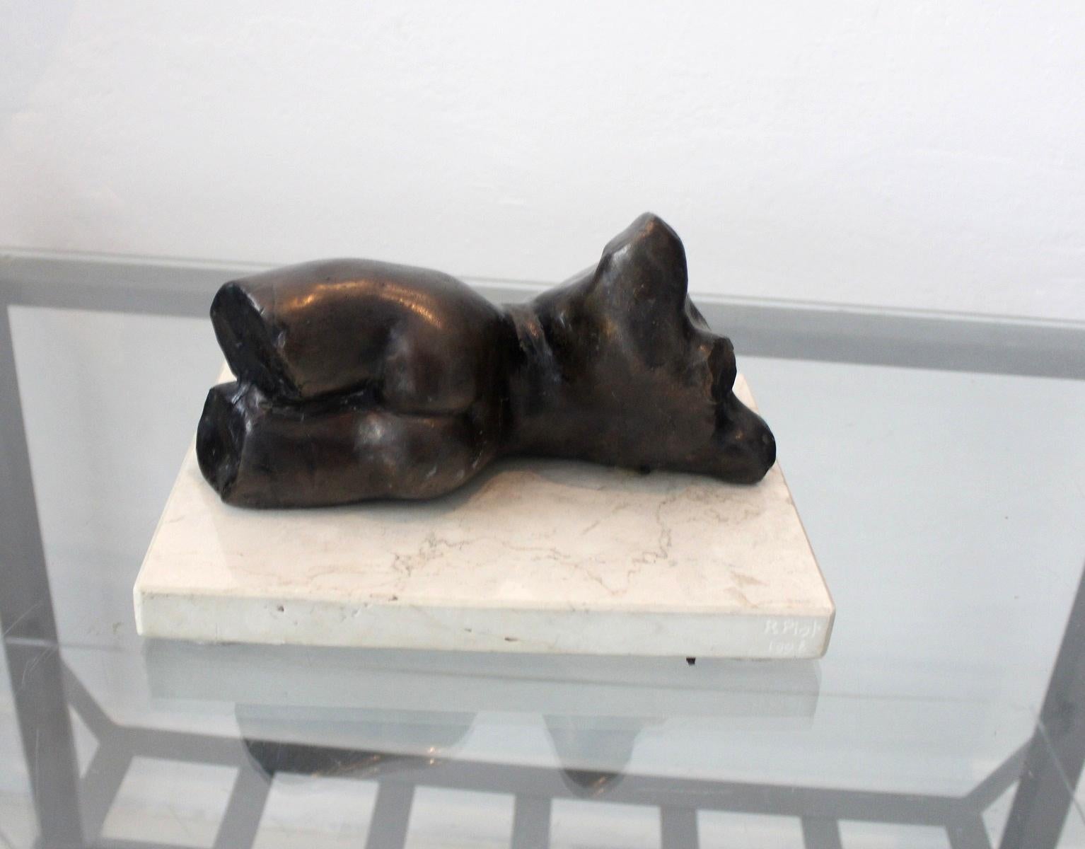 Torse de femme - XXIe siècle, sculpture figurative en bronze, nu - Or Figurative Sculpture par Ryszard Piotrowski