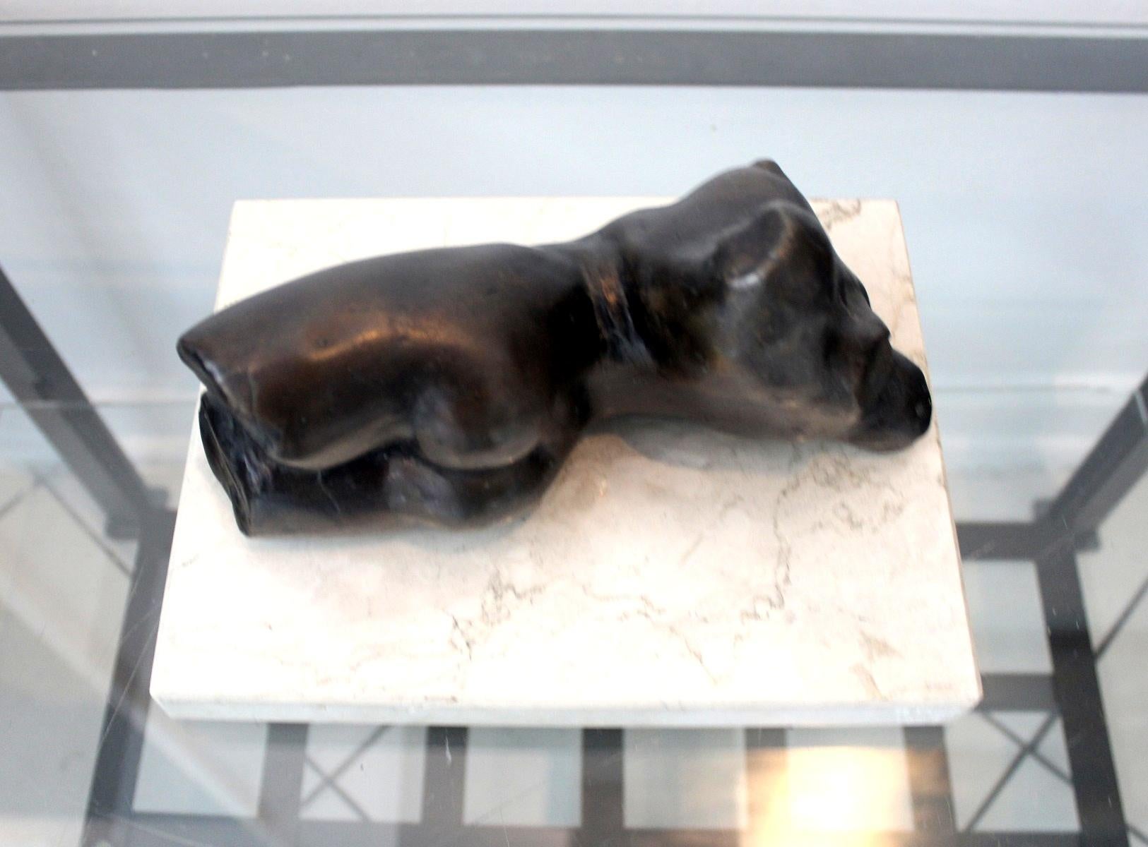 Female torso - XXI century, Bronze figurative sculpture, Nude - Other Art Style Sculpture by Ryszard Piotrowski
