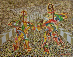 Double fantasy - XX century, Mixed media, Colourful abstraction, Avantgarde