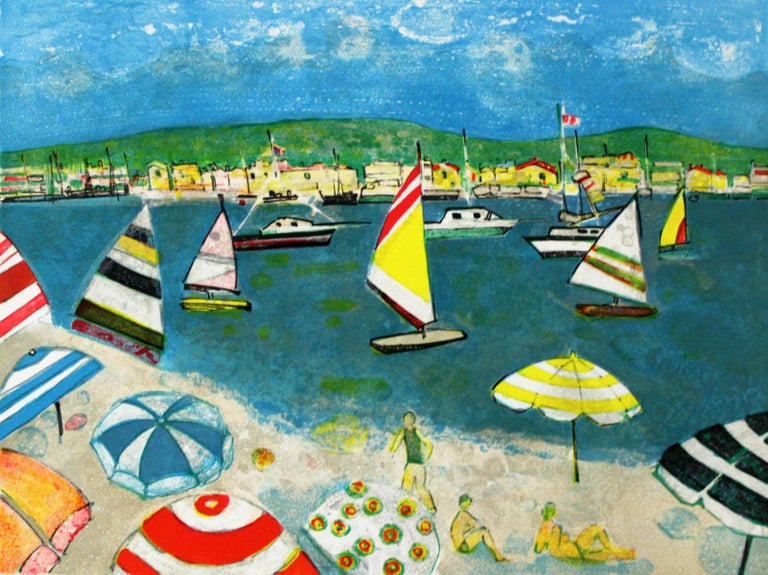 Beach - Contemporary art, Landscape print, Figurative 1