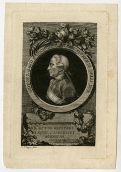 The Austrian general Gideon von Laudon by Jacob Adam - Engraving - 18th Century