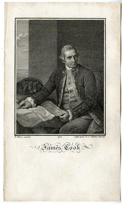 Portrait of James Cook by J.S. Klauber - Etching / engraving - 18th Century