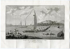 Antique View of the Island Tahiti by J.S. Klauber - Etching / engraving - 18th Century