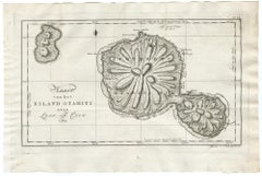 Map of Tahiti by Cook by J.S. Klauber - Etching / engraving - 18th Century