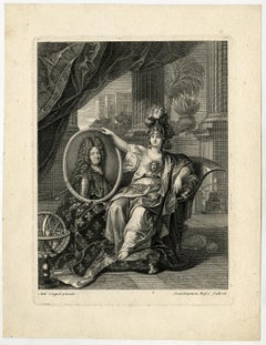 King Louis XIV of France by Jean Baptiste Masse - Engraving - 18th Century