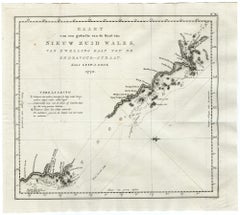 Map of Cooks Strait by C. van Baarsel - Etching / engraving - 18th Century