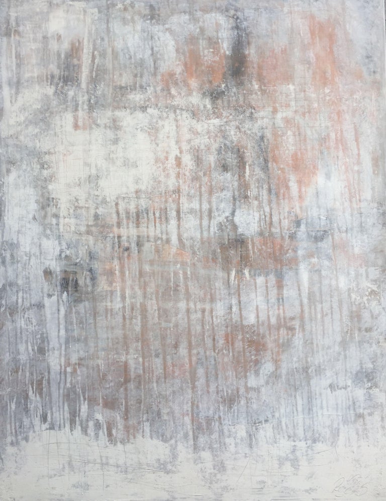 Roger König Abstract Painting - "1123 abstract antique copper", Painting, Acrylic on Canvas