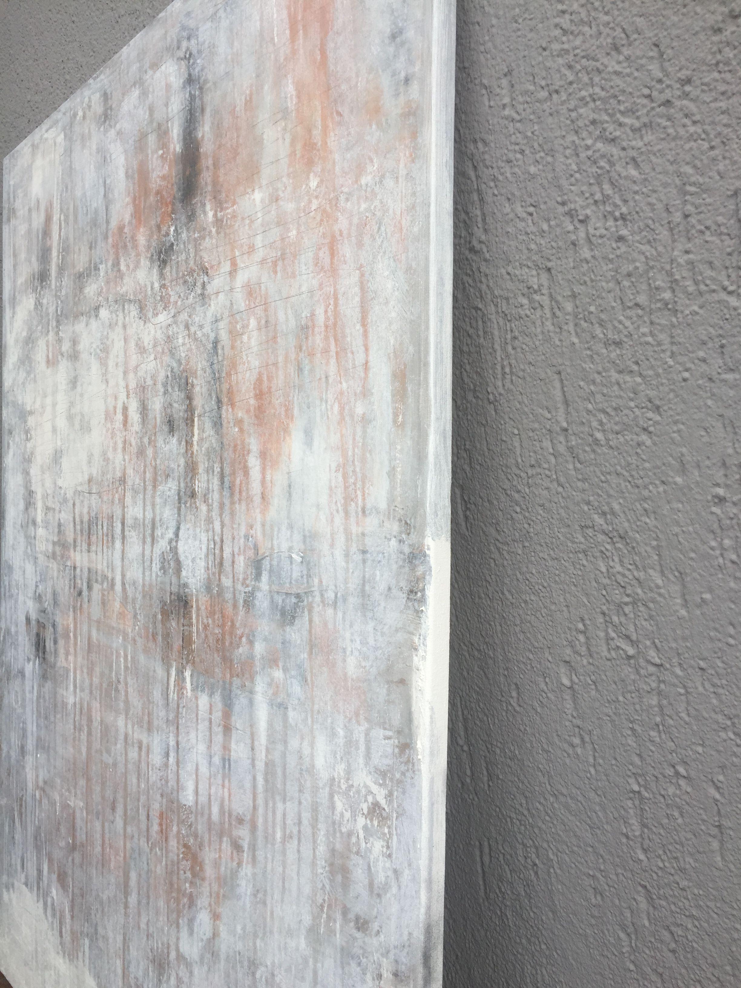 « 1123 abstrait cuivre antique abstrait », peinture, acrylique sur toile - Abstrait Painting par Roger König