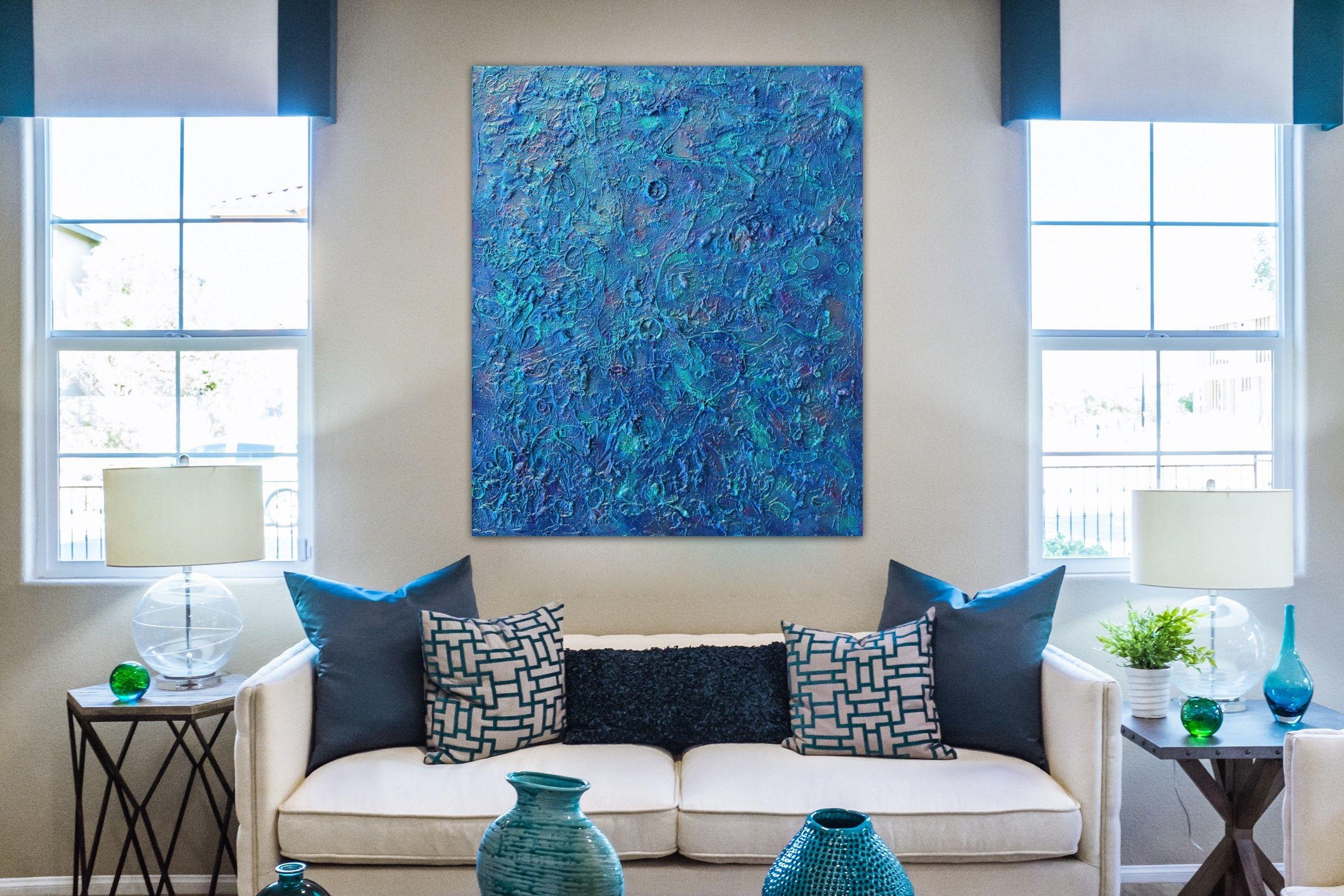Pasiphae, Painting, Acrylic on Canvas - Blue Abstract Painting by Pamela Rys