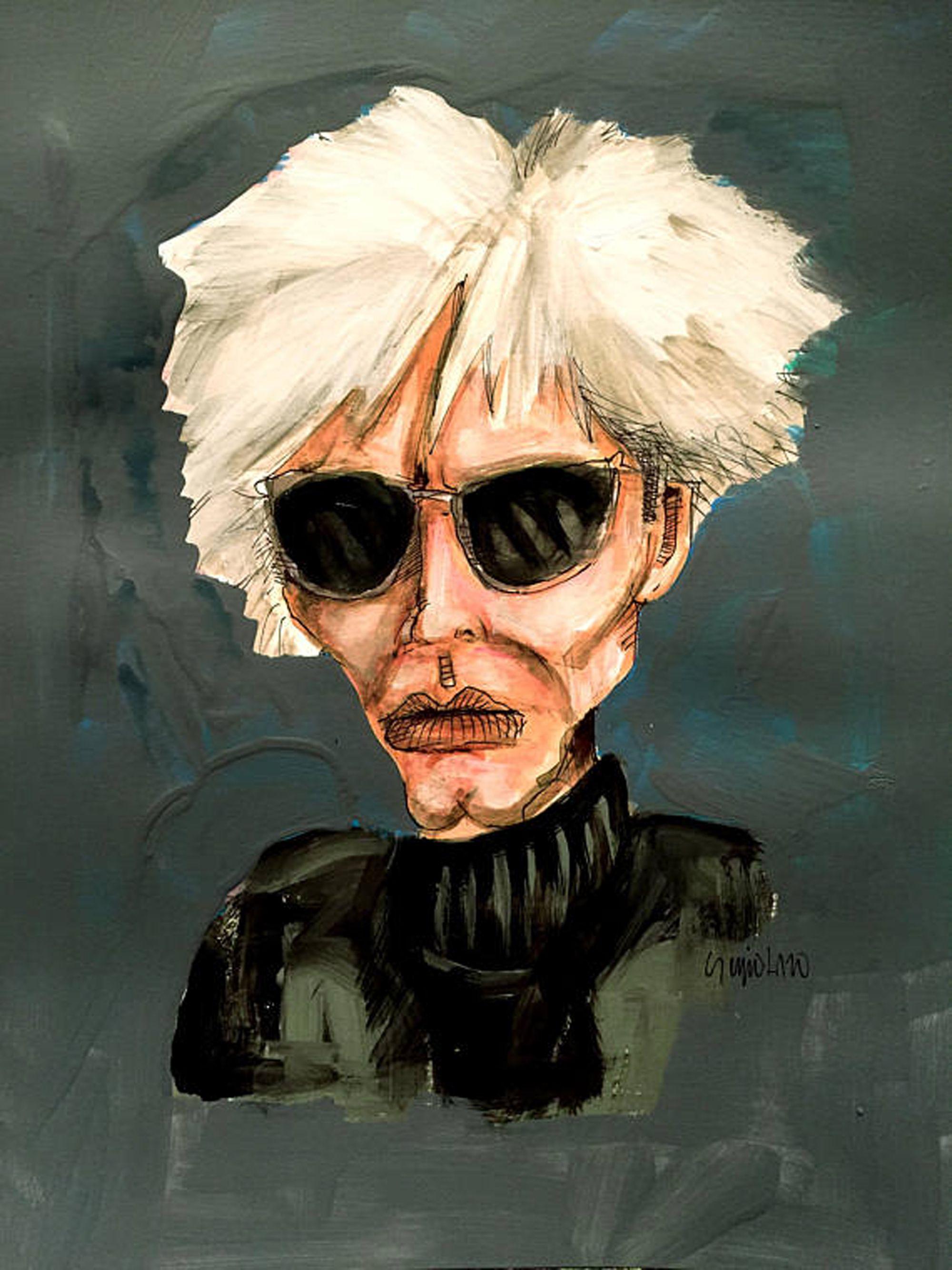 Warhol, Drawing, Pen & Ink on Paper - Art by Sergio Lazo