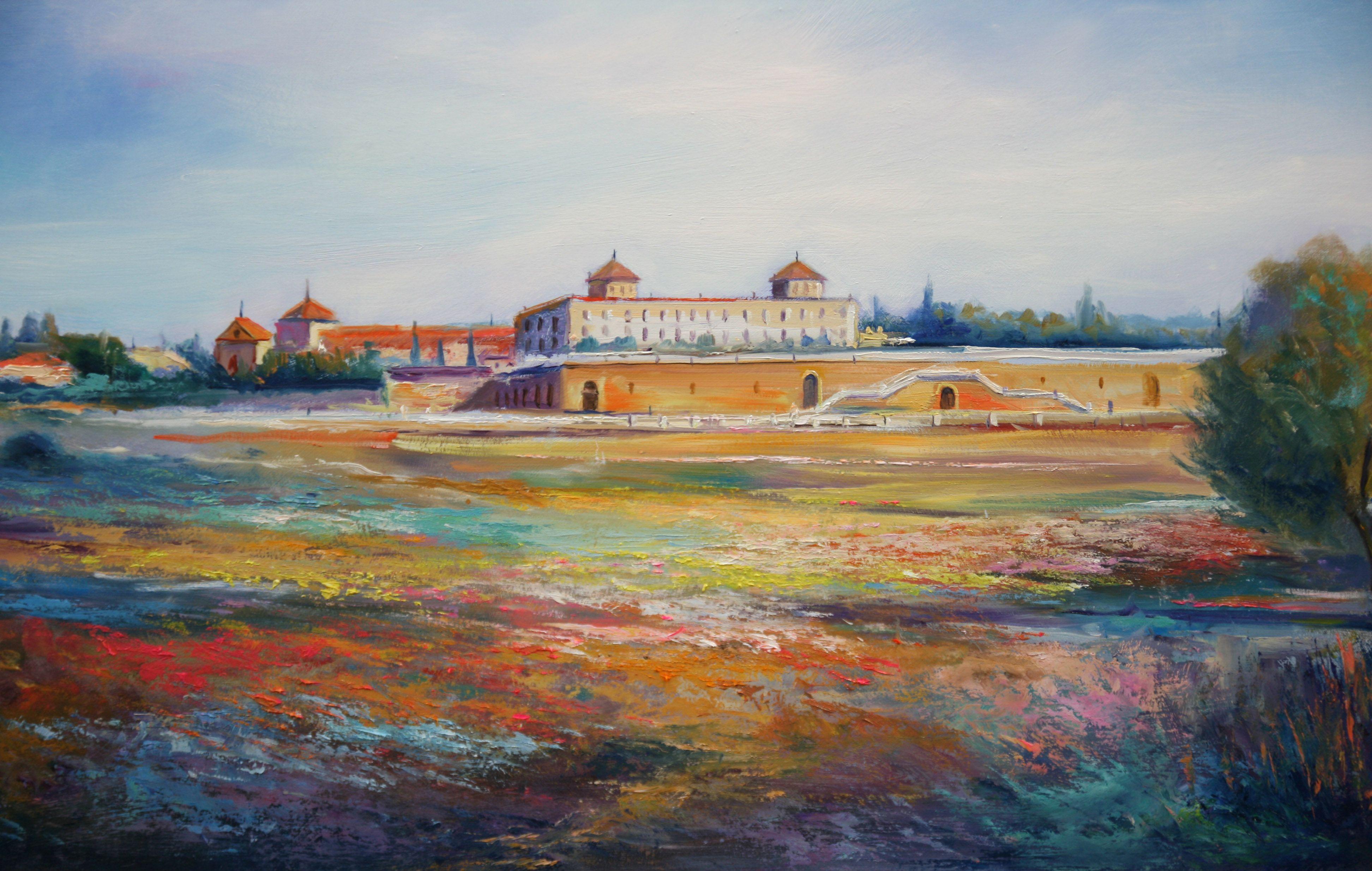 Clouds Over The Boadilla Palace, Painting, Oil on Wood Panel 4