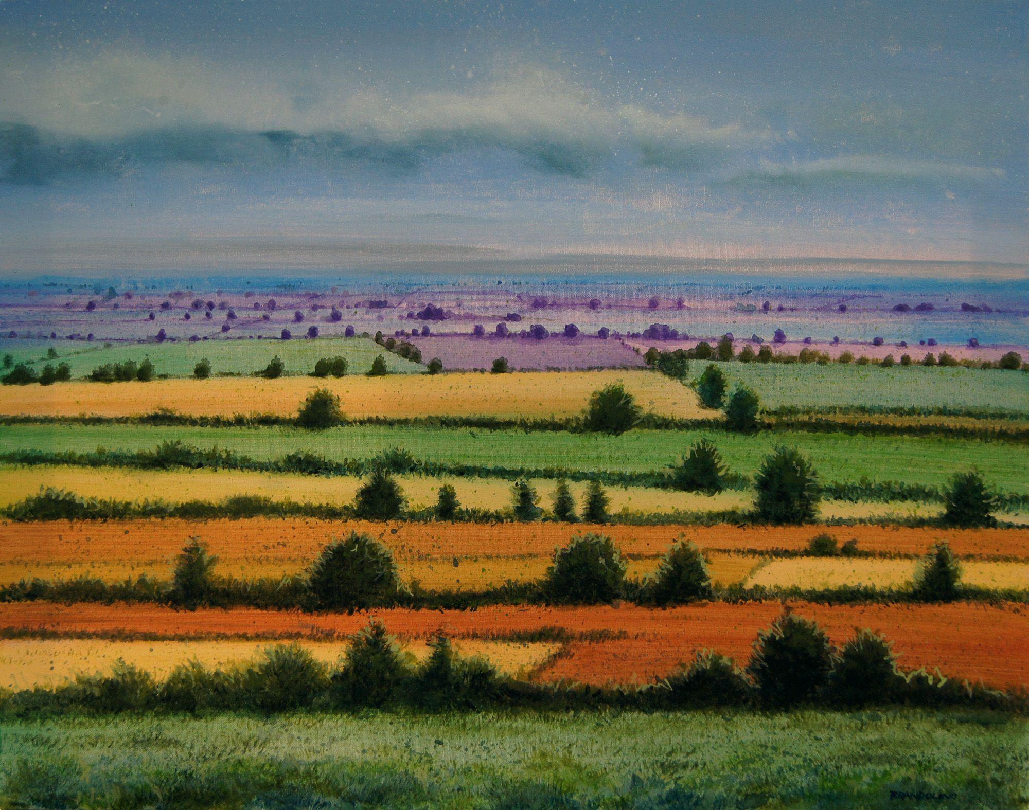 Colores del campo, Pintura, Acrílico sobre lienzo - Painting de Ray Brandolino