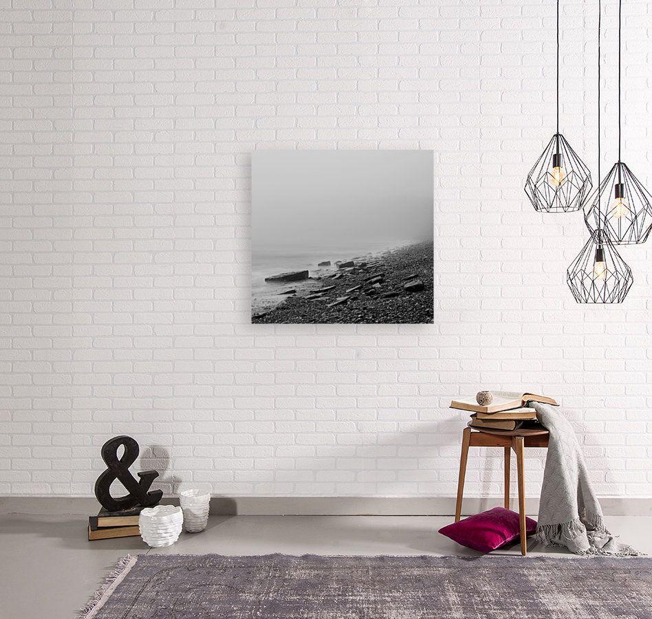 Slate Beach, Photograph, Archival Ink Jet - Gray Black and White Photograph by Robert Siegert