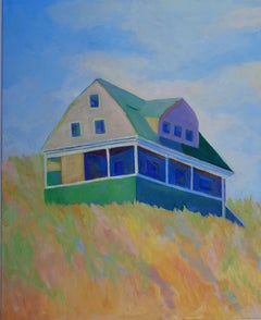 Maine Summer Cottage, Painting, Oil on Canvas