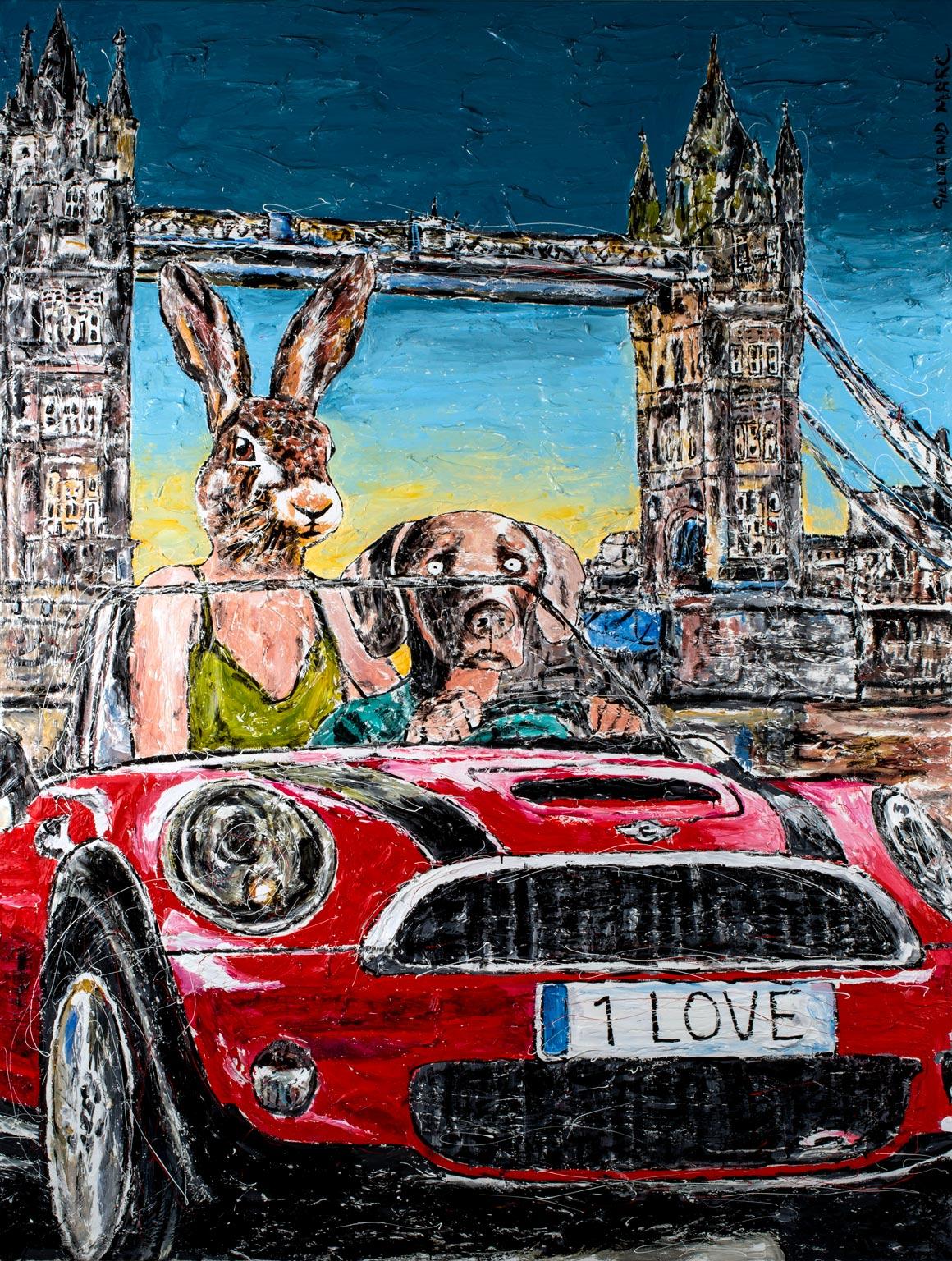 Gillie and Marc Schattner Interior Print - Animal Print - Gillie and Marc - Art - Limited Edition - Love & cars in London