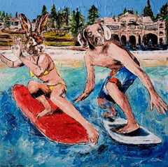 Painting Print - Gillie and Marc - Art - Limited Edition-She was a better surfer