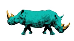 Pop Art - Gemäldedruck - Gillie und Marc - Limitierte Auflage - Die letzten beiden, teal