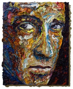 UNTITLED m1083 - Original oil painting portrait, Painting, Oil on Canvas