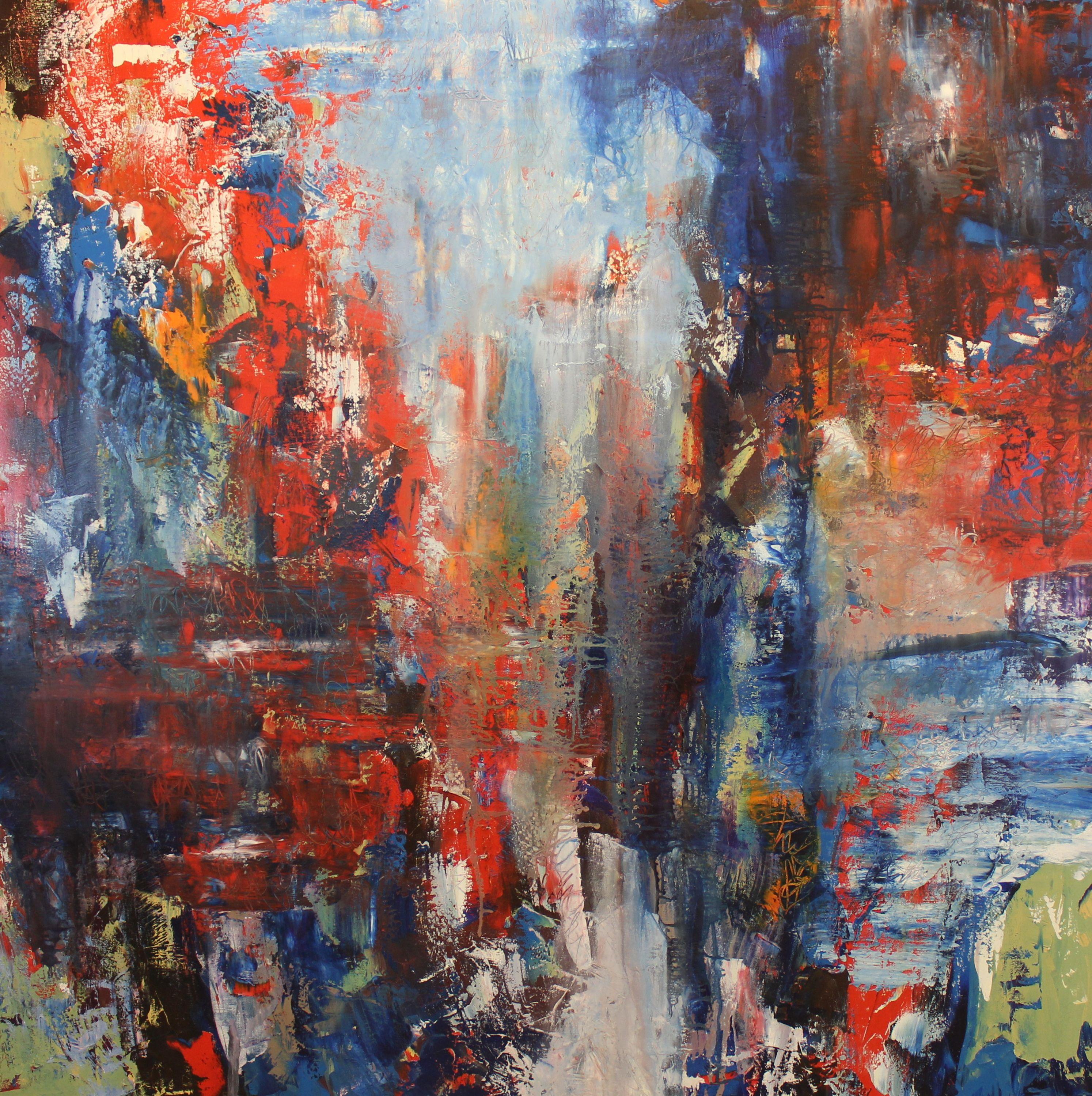 Romain Bonnet Abstract Painting - Rifts vol. II, Painting, Oil on Canvas