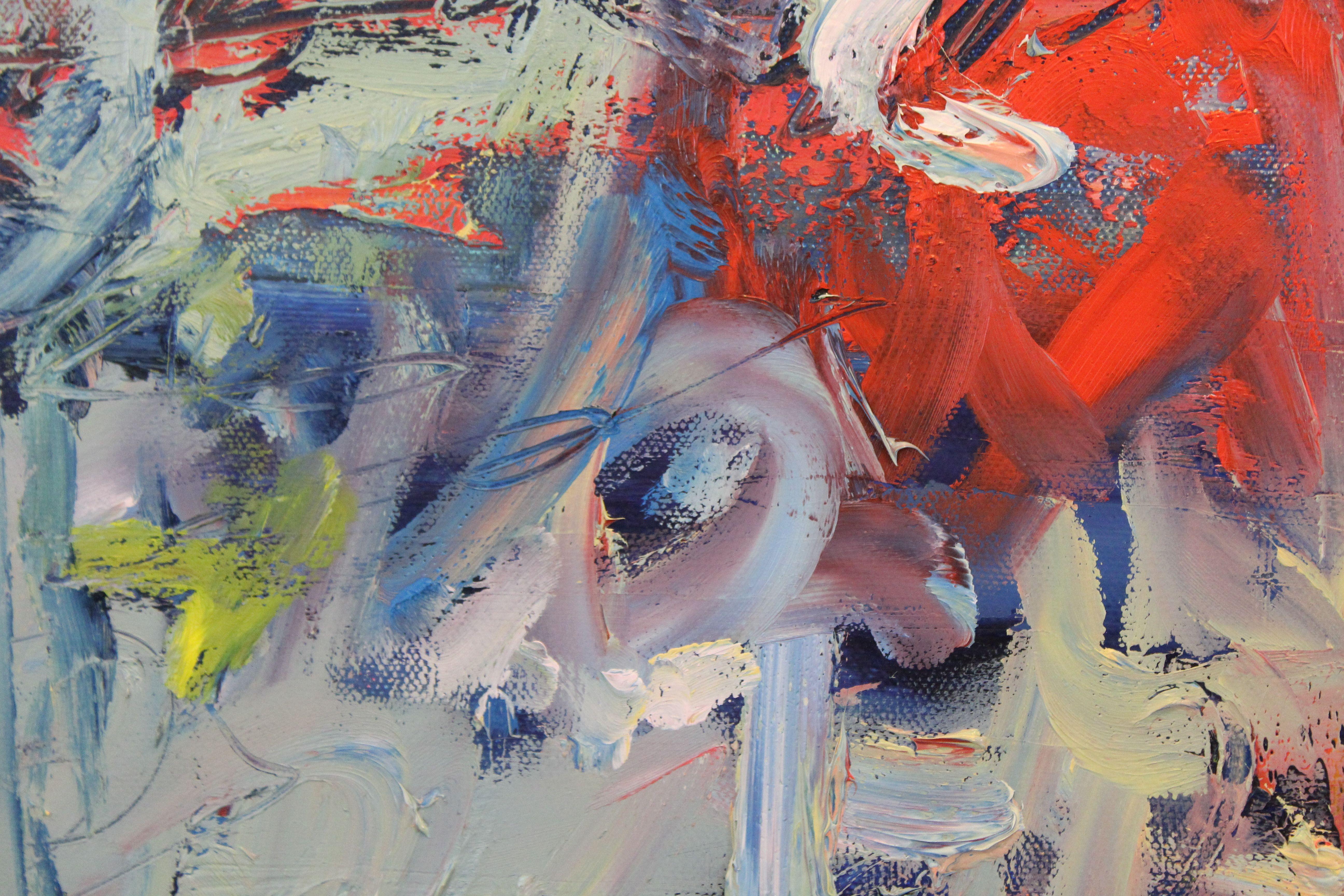 Gratitud vol. 27, Pintura, Óleo sobre lienzo - Abstract Painting Gris de Sarah  Lapp