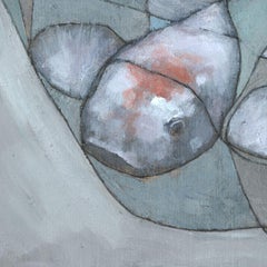 Three Koi Fish, Painting, Acrylic on Canvas