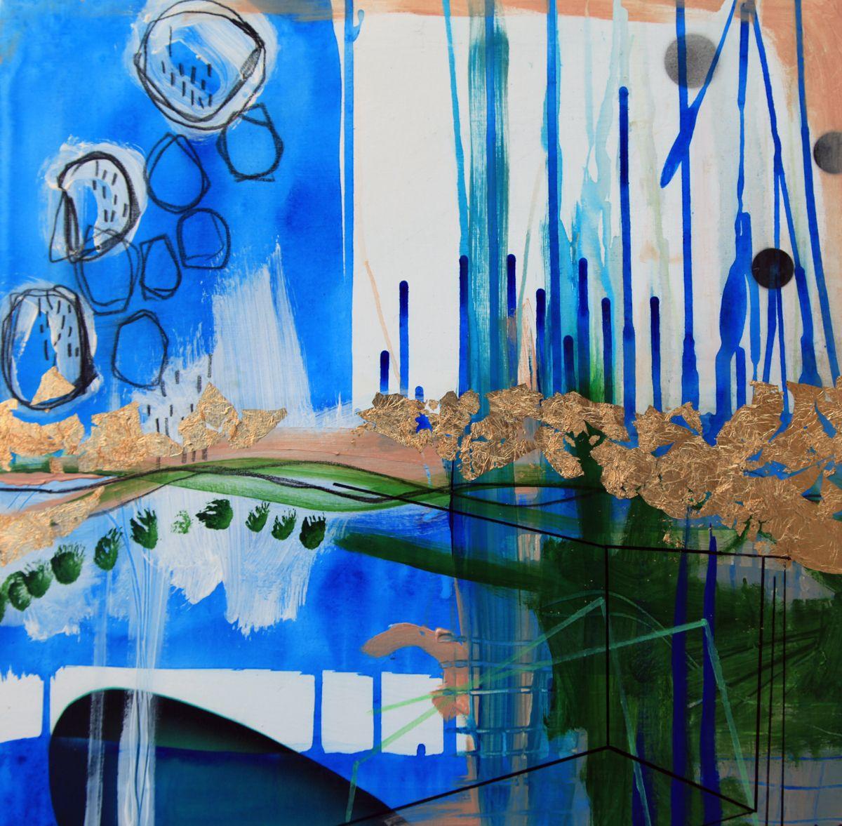 Arianna Piazza Abstract Painting - untitled abstract blue, Painting, Acrylic on Canvas
