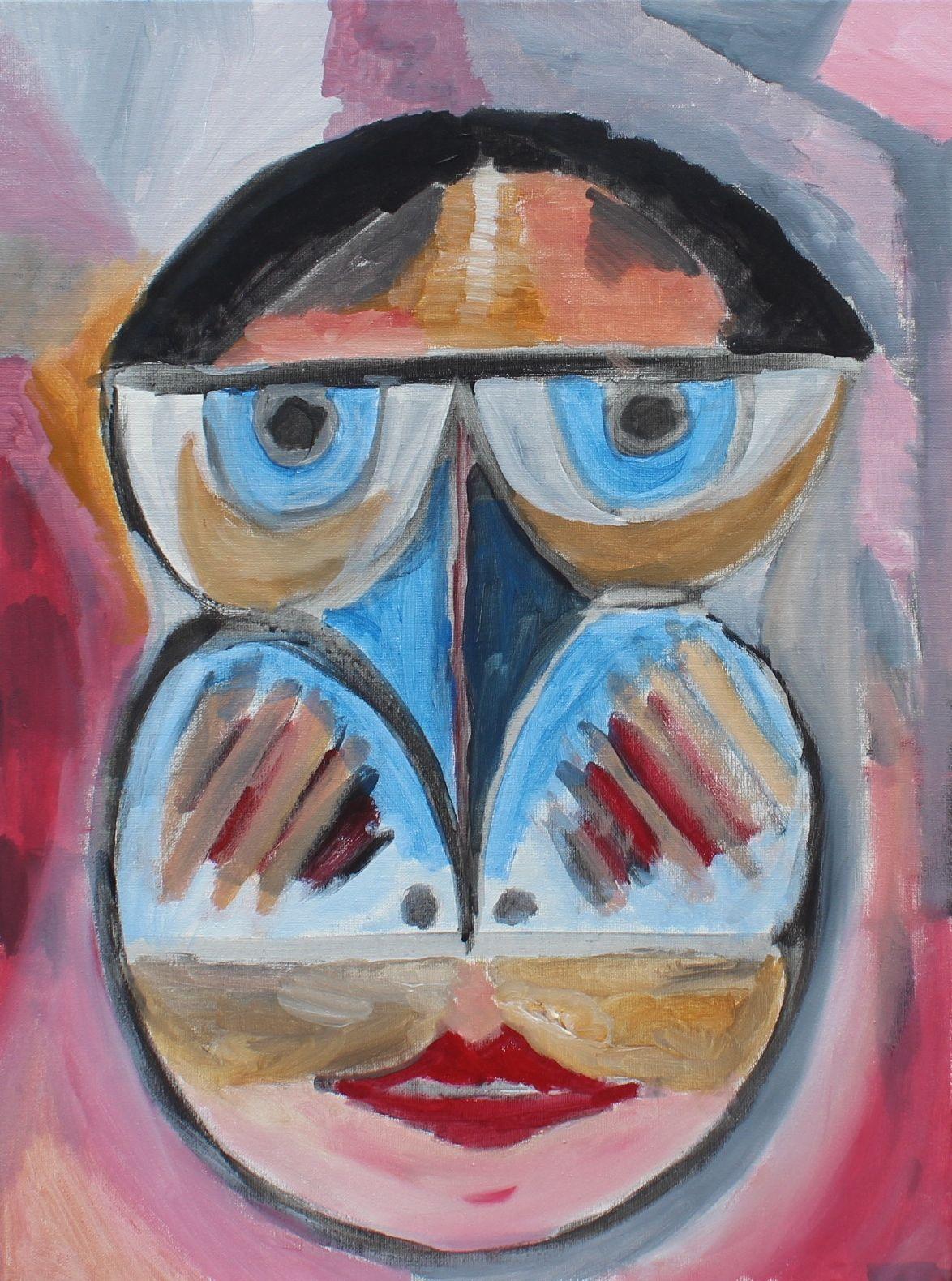 humeurs de la sagesse, peinture, acrylique sur toile - Painting de Dionysios Maravegias