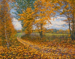 Autumn Alley, Painting, Oil on Canvas