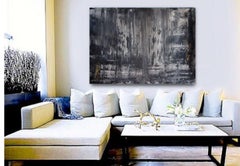 Hinter dem Vorhang, Gemälde, Acryl auf Leinwand