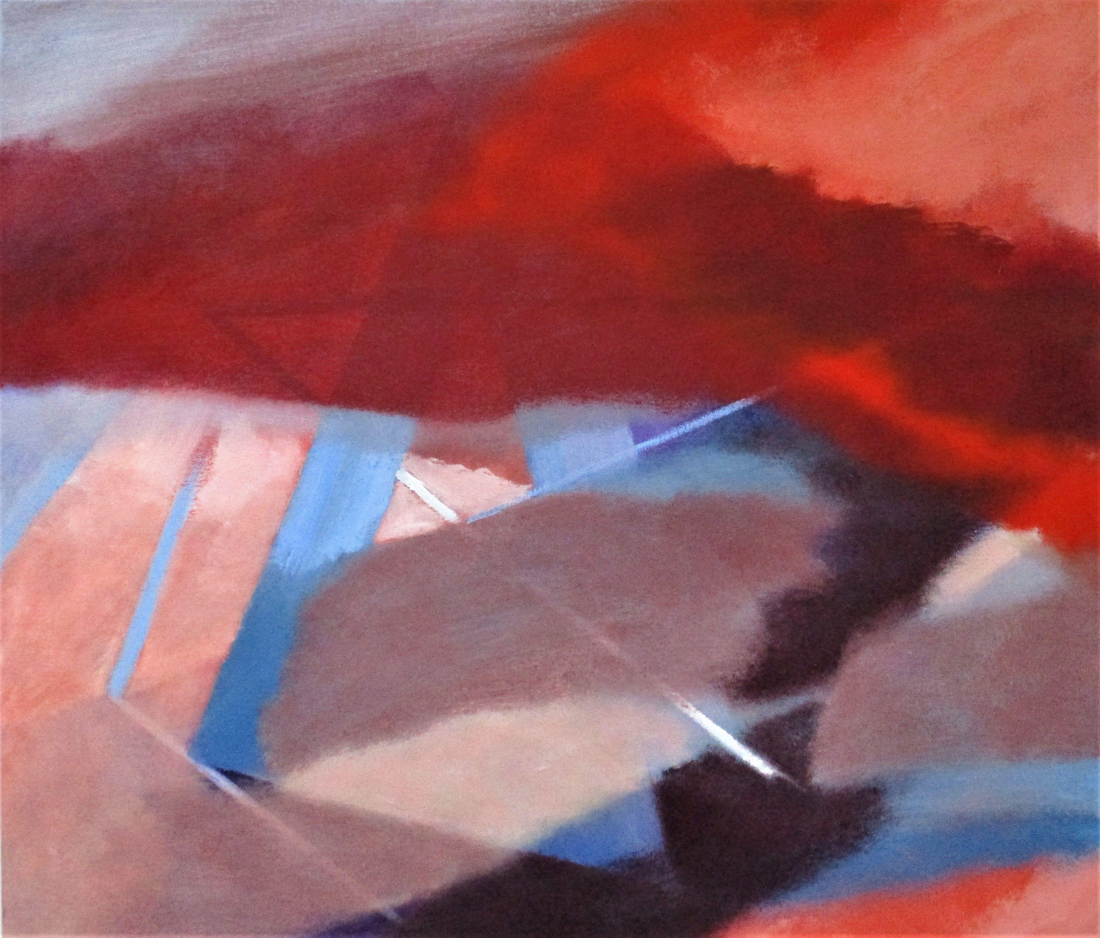 Lee Panizza Abstract Painting - A Sense of Perspective, Painting, Oil on Canvas