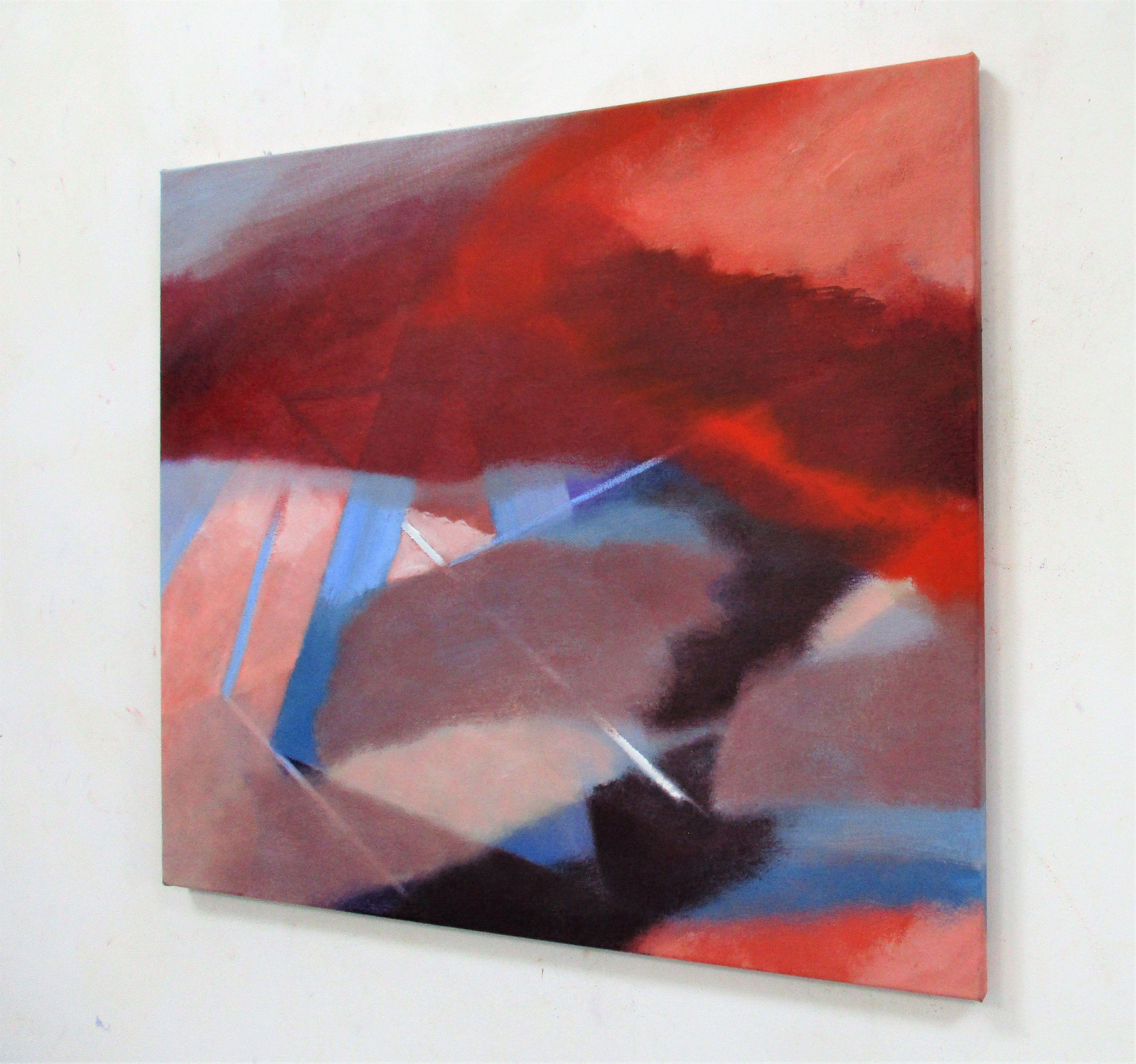 Il senso della prospettiva, Pittura, Olio su tela - Abstract Painting Marrone di Lee Panizza