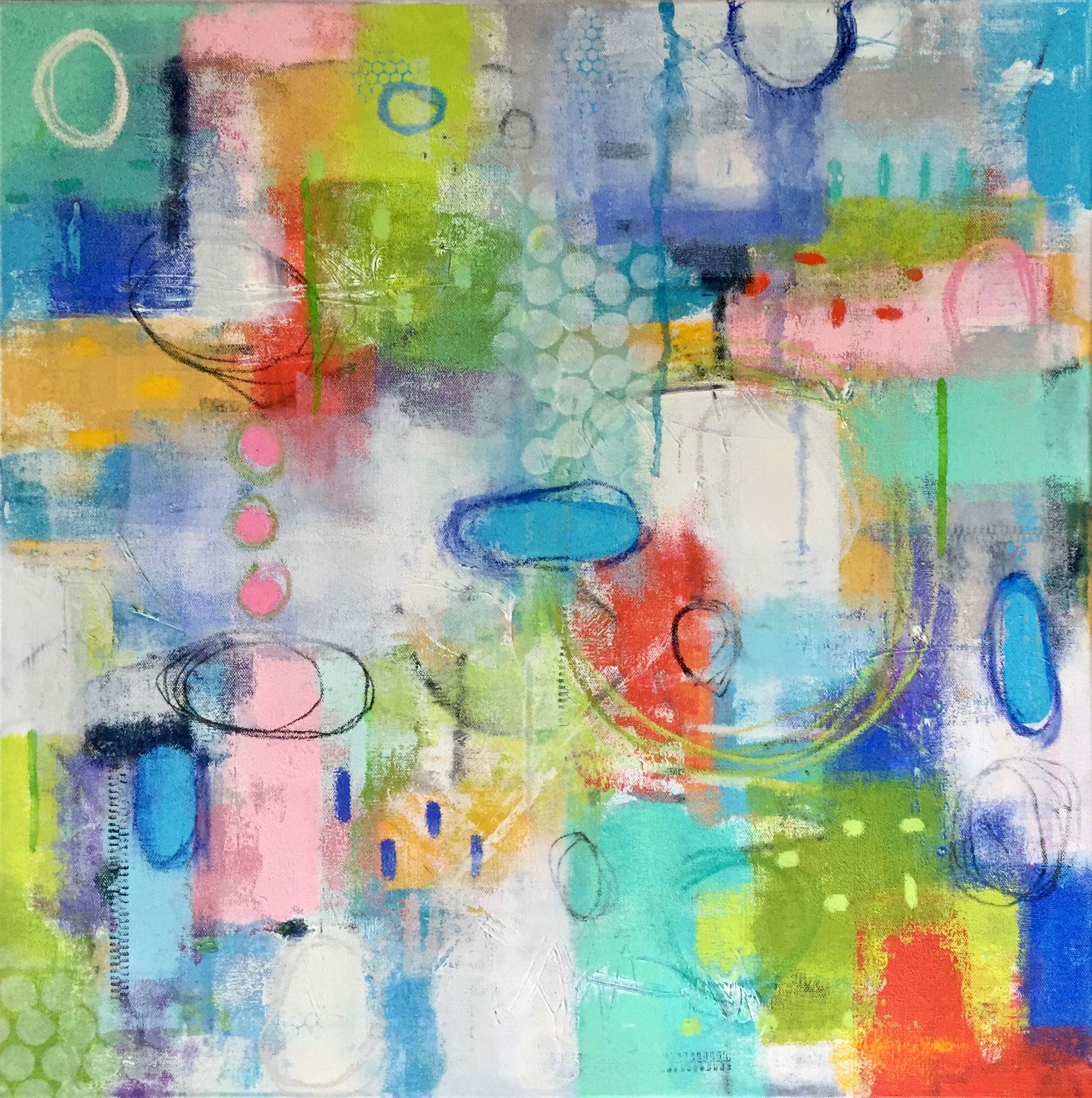 Rebecca Dodson Abstract Painting - Dance with Me, Painting, Acrylic on Canvas