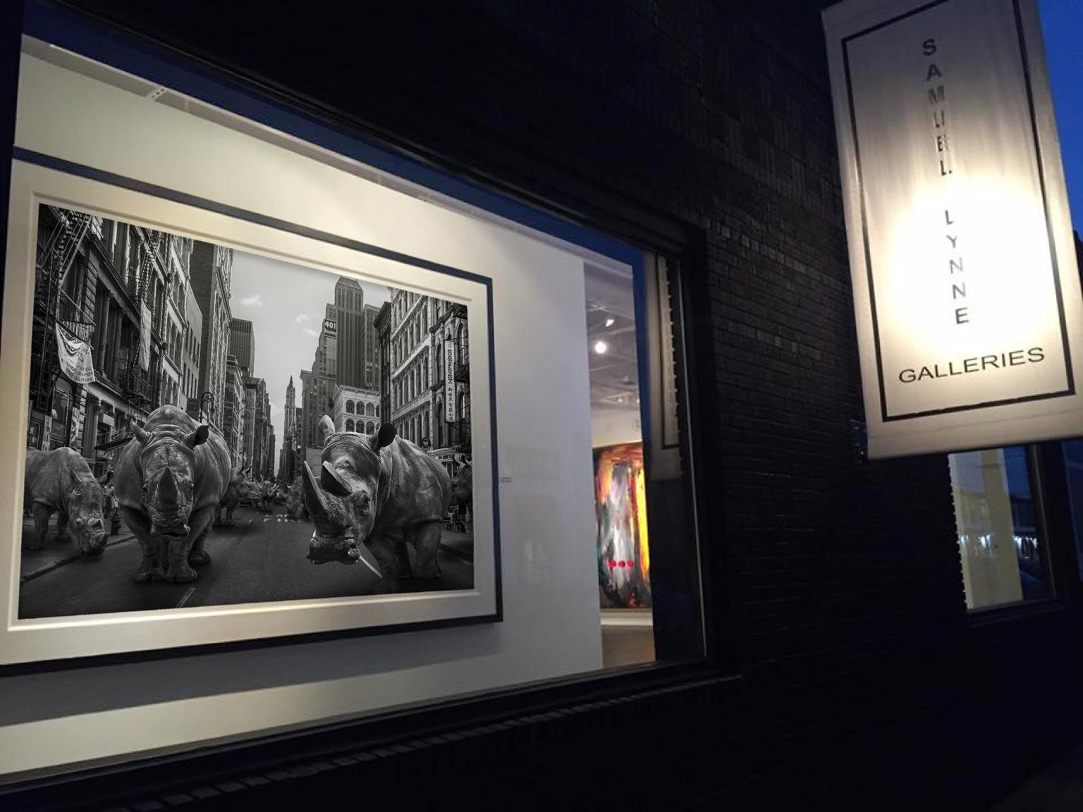 Limited Ed. Print Artwork titled ‘Rhinos at home in New York’ by Gillie and Marc For Sale 2