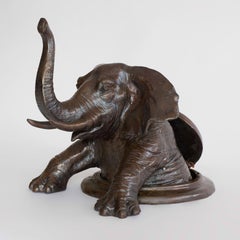Animal Bronze Sculpture - Gillie and Marc - Limited - Elephant - Wildlife Art
