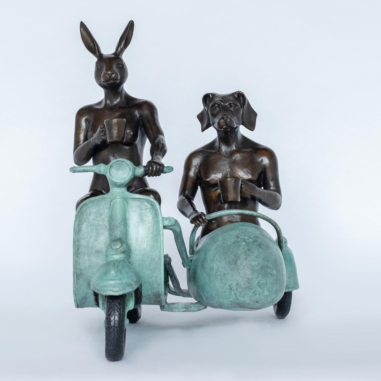 Title: They were always side by side
Authentic bronze sculpture
Limited Edition

World Famous Contemporary Artists: Husband and wife team, Gillie and Marc, are New York and Sydney-based contemporary artists who collaborate to create artworks as one.