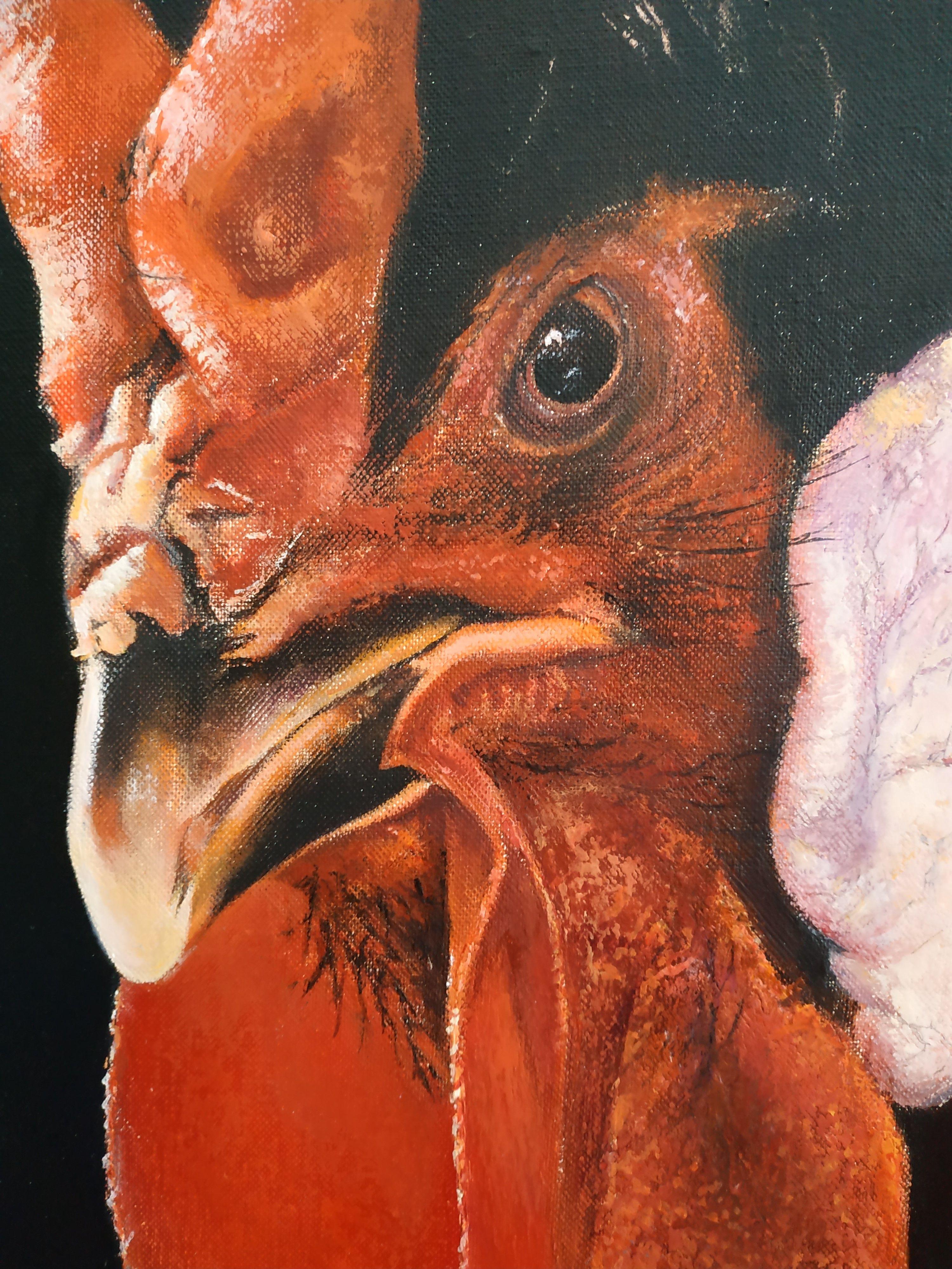 Fleche hen, Painting, Oil on Canvas 1