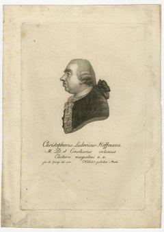 Christoph Ludwig Hoffmann by Verhelst - Stipple engraving - 18th Century